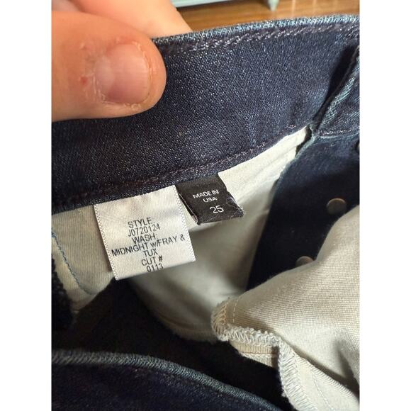 Veronica Beard Debbie 10” Skinny Jeans in Midnight w/Fray in Tux Cut Sz. 0 - Picture 3 of 7